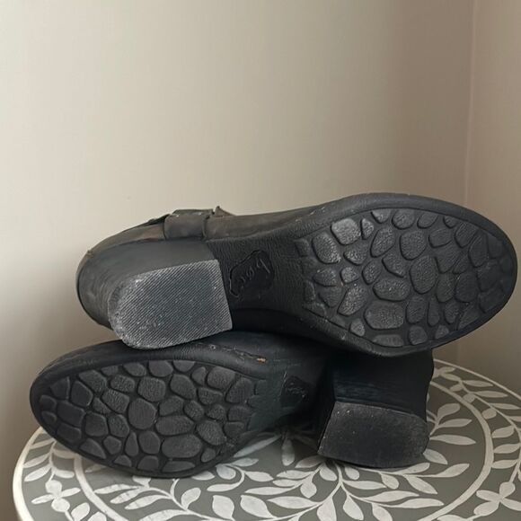 b.o.c. Black & Brown Western Ankle Boots with Chunky Heel Sz 9 - Picture 8 of 12